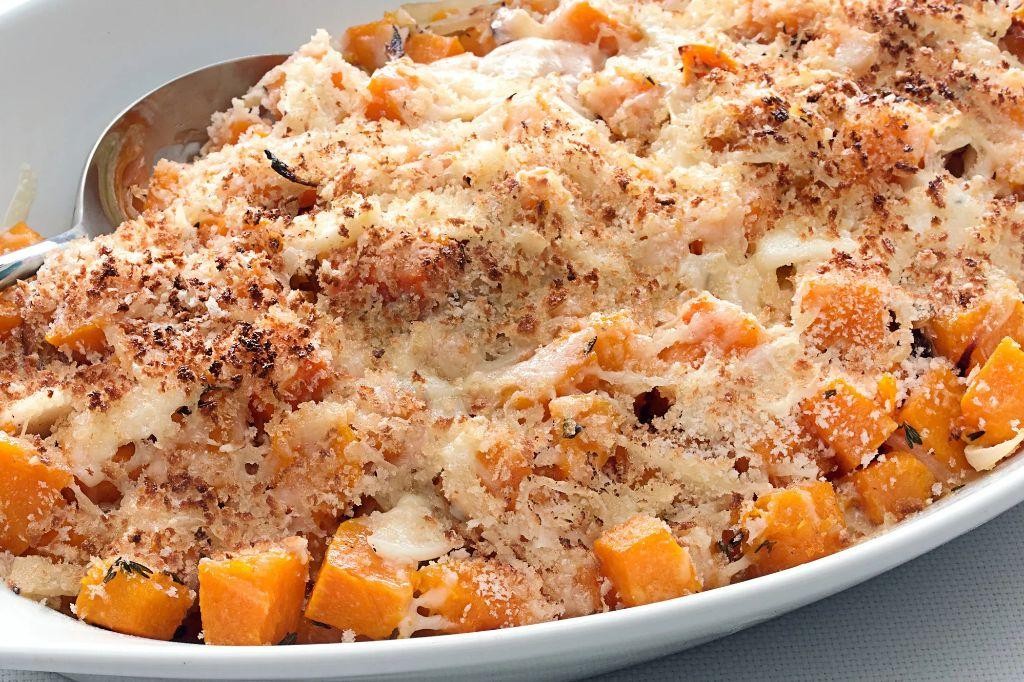 Whole Pumpkin Gratin with Gruyere Cheese