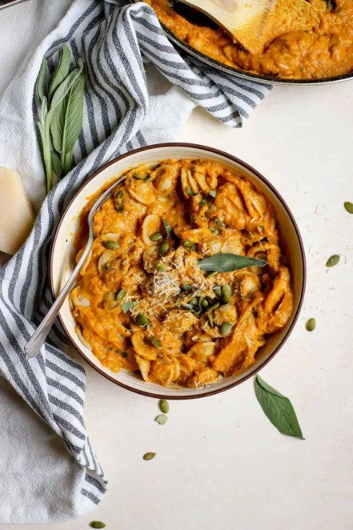 Whole Pumpkin Pasta with Sage Butter Sauce