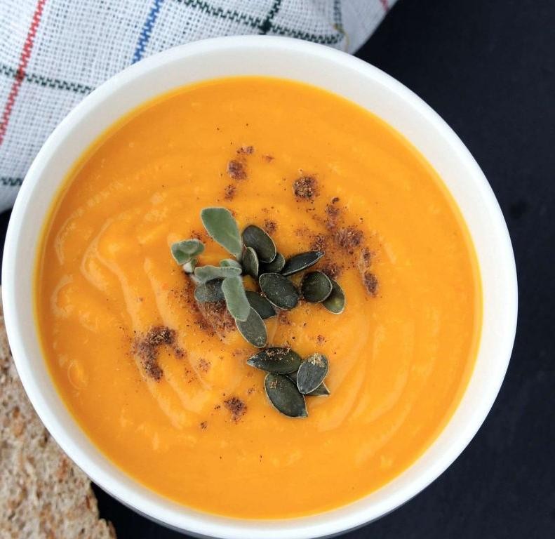Whole Pumpkin Soup with Coconut Milk