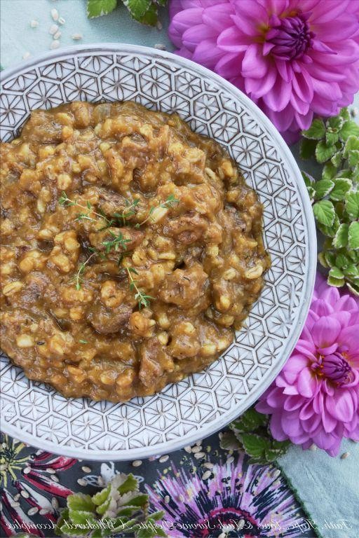 Whole Pumpkin Stew with Beef and Barley