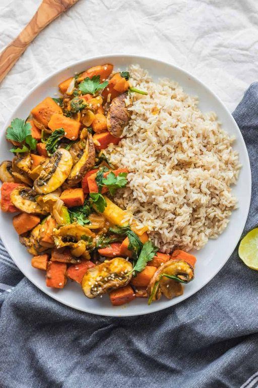 Whole Pumpkin Stir-Fry with Tofu and Vegetables