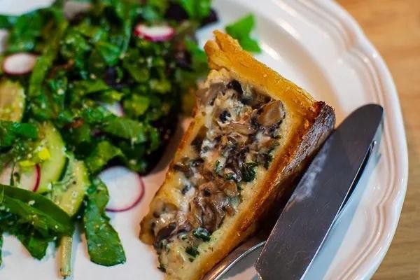 Wild Porcini Mushroom and Spinach Quiche