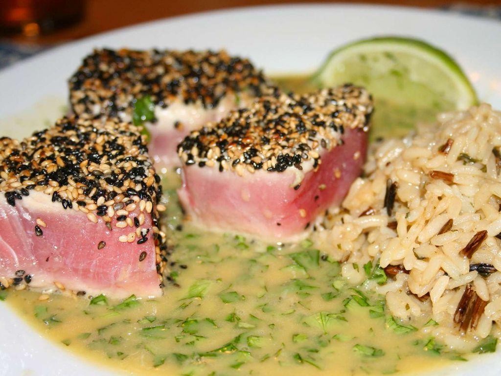 Yellowfin Tuna Sashimi with Wasabi Cream