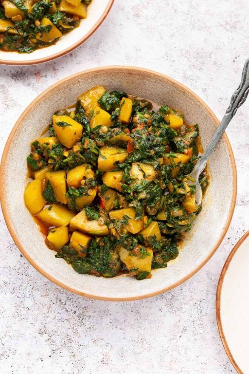 Yukon Gold Potato and Spinach Curry