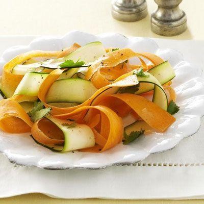 Zucchini and Carrot Ribbon Rolls