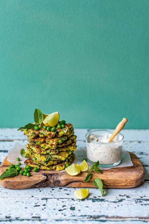 Zucchini and Pea Fritters
