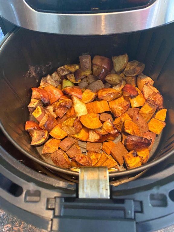 Air Fryer Sweet Potato and Apple Slices