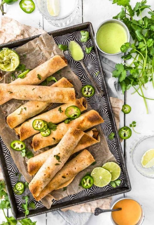 Air Fryer Sweet Potato and Black Bean Taquitos