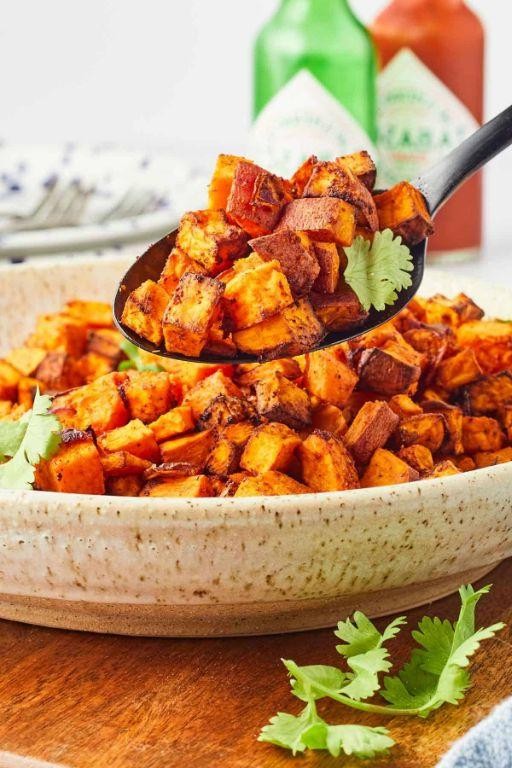 Air Fryer Sweet Potato and Kale Chips
