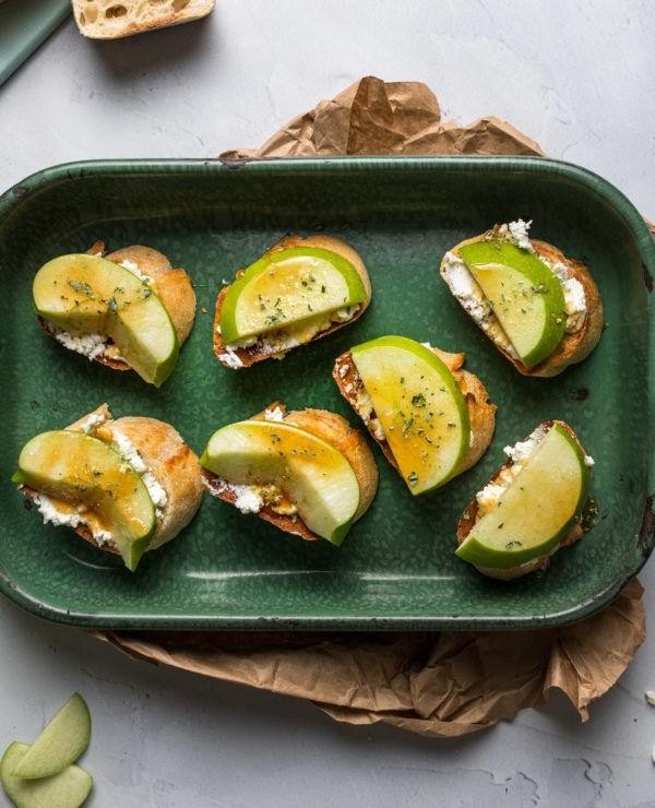 Apple and Goat Cheese Bruschetta