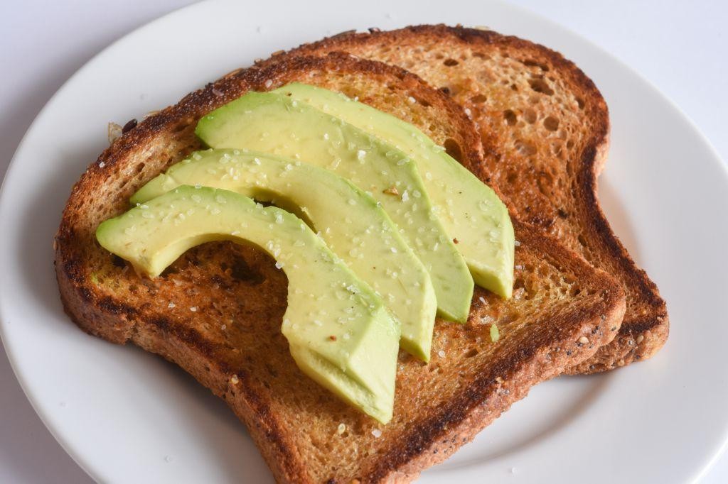 Avocado Toast on Whole Grain Bread