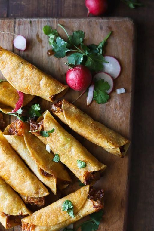 Baked Chipotle Mexican Grill Chicken Taquitos