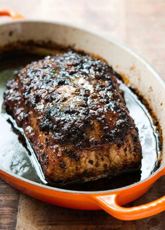 Balsamic Glazed Pork Rib Roast