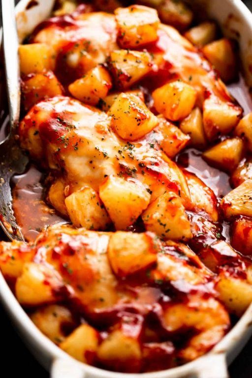 Barbeque Baked Chicken with Pineapple Glaze