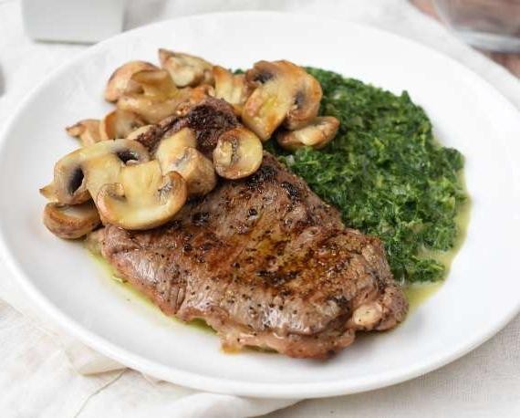 Bistec con Espinacas