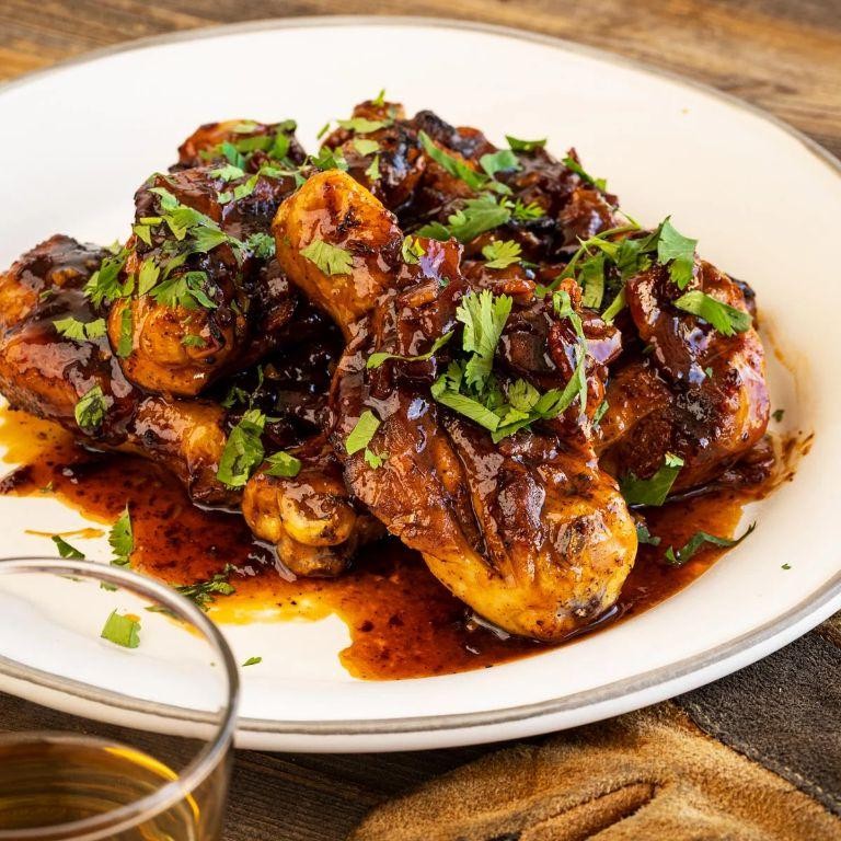 Bourbon Glazed Barbeque Baked Chicken