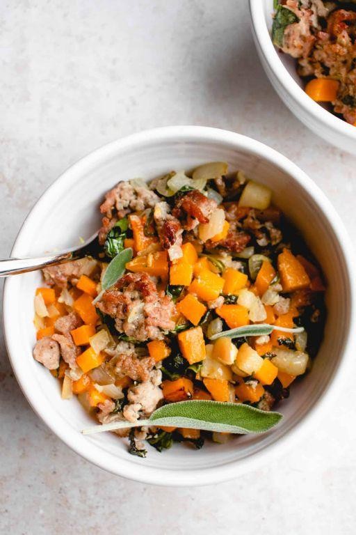 Butternut Squash and Ground Beef Hash