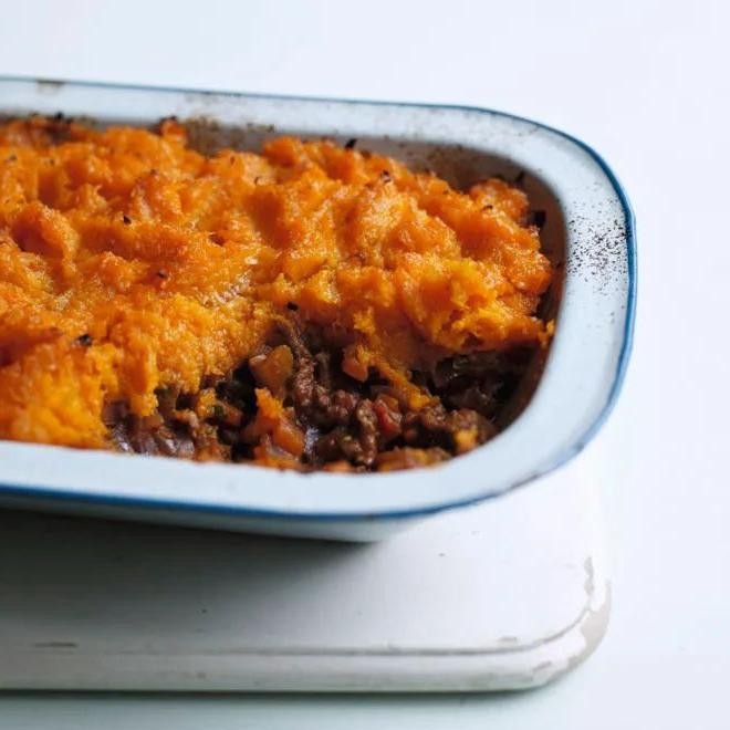 Butternut Squash and Ground Beef Shepherd