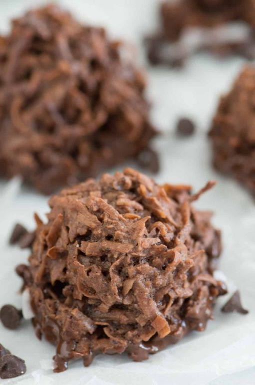 Chocolate Coconut Macaroons with Espresso