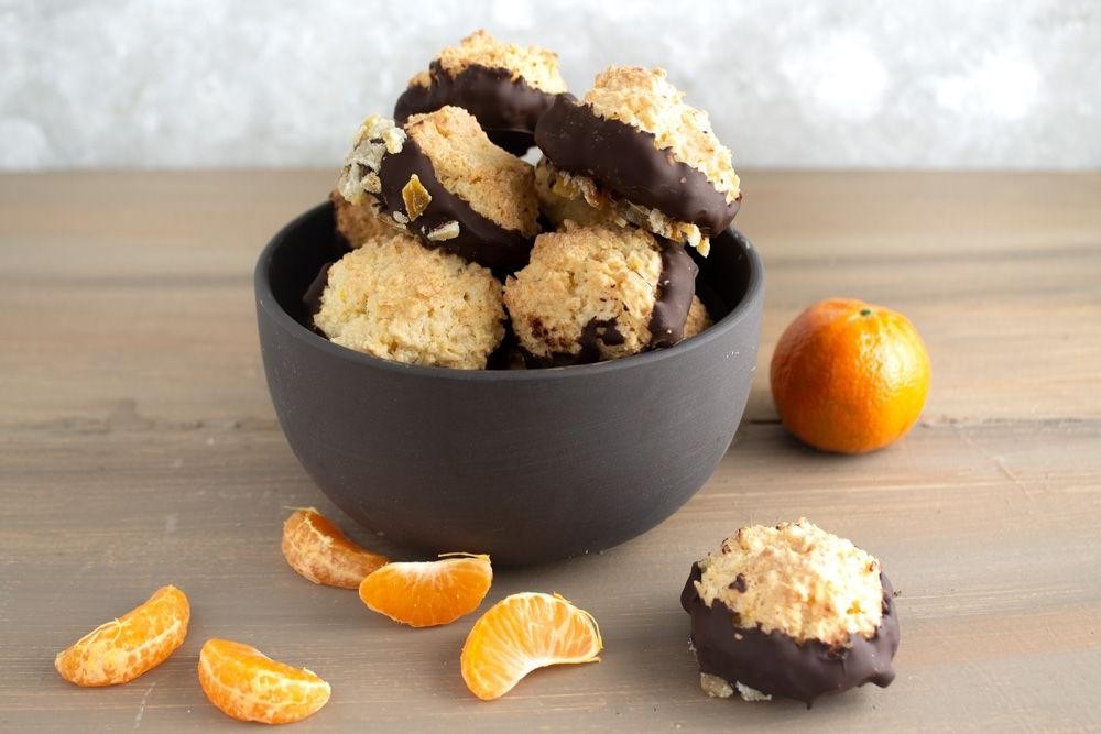 Chocolate Coconut Macaroons with Orange Zest