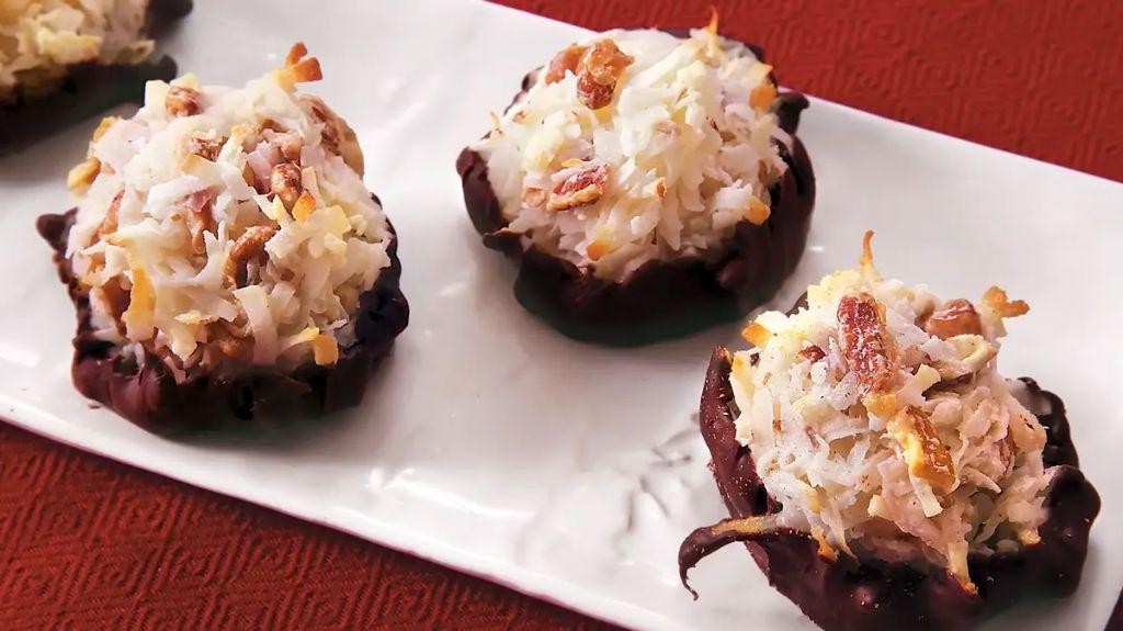 Chocolate Coconut Macaroons with Pecans