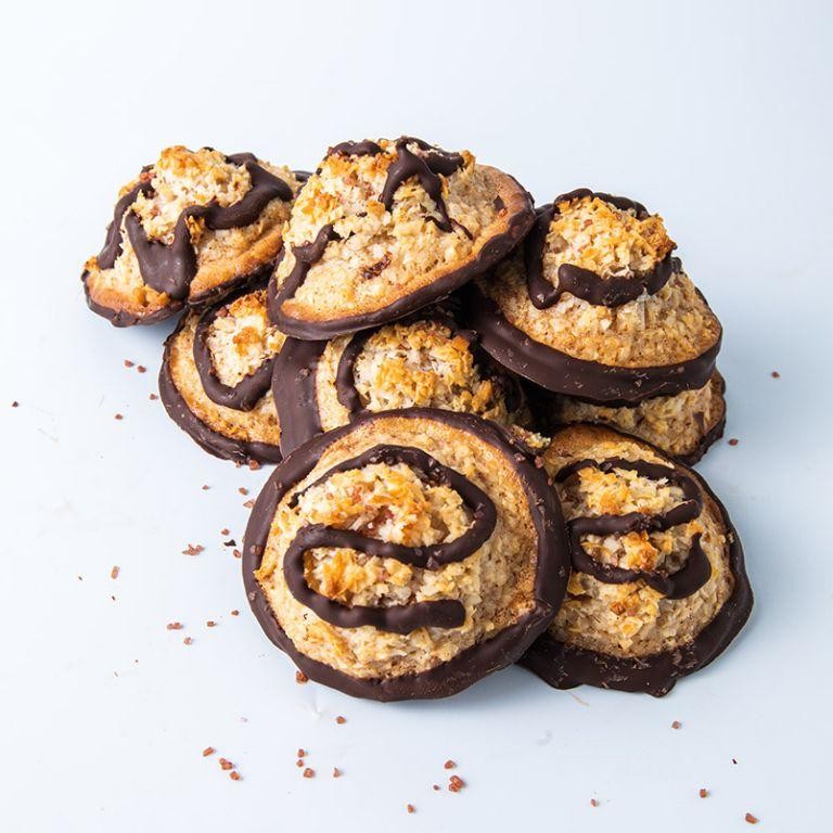 Chocolate Coconut Macaroons with Sea Salt