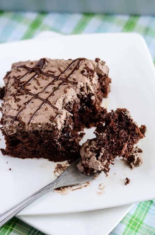 Chocolate Coffee Poke Cake
