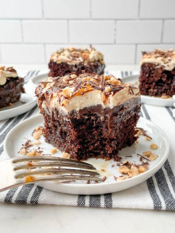 Chocolate Salted Caramel Poke Cake