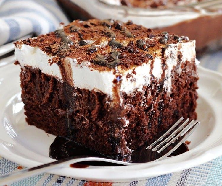 Chocolate Spice Poke Cake