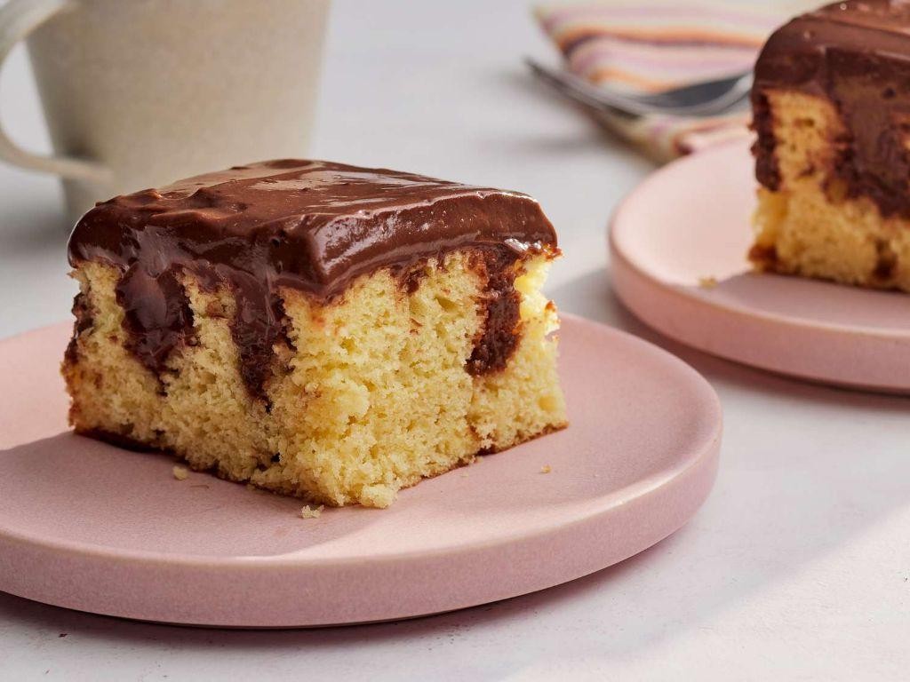 Chocolate Vanilla Poke Cake