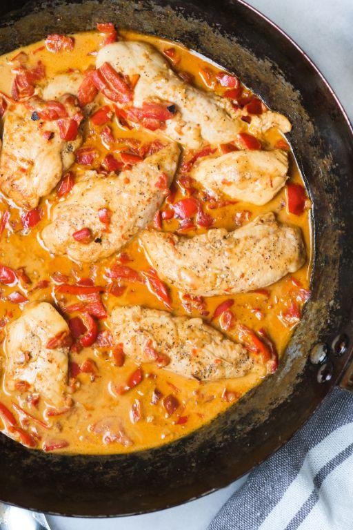 Creamy Chicken and Bell Pepper Skillet