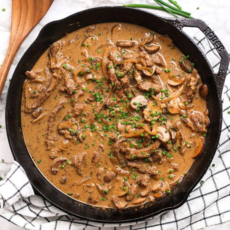 Easy Beef Stroganoff with Mustard