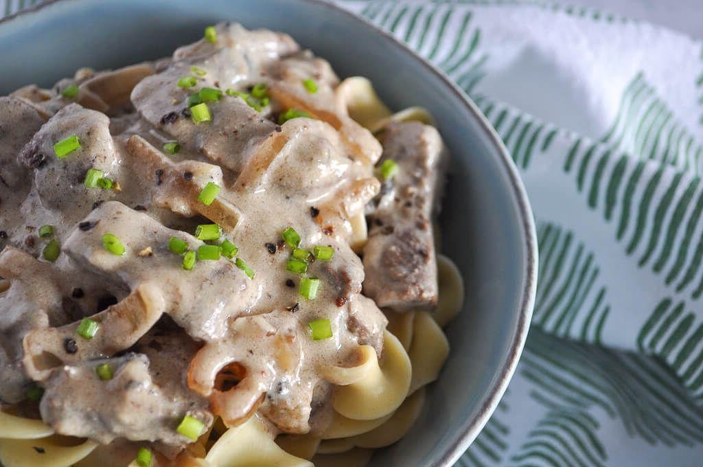 Easy Beef Stroganoff with Onions