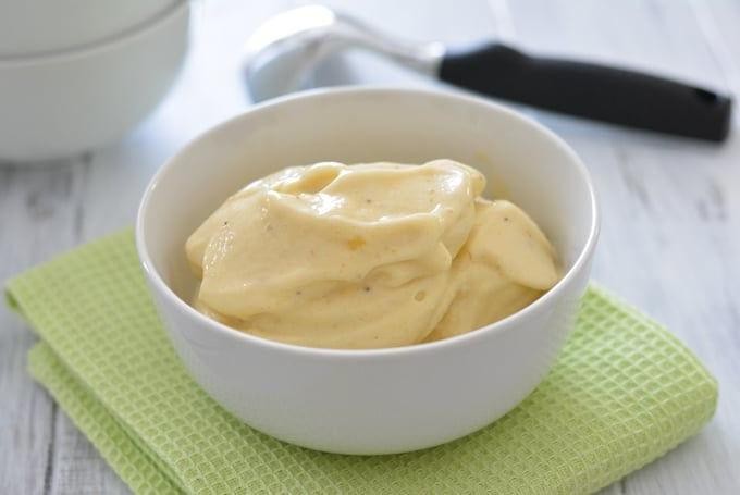 Frozen Pineapple and Banana Ice Cream