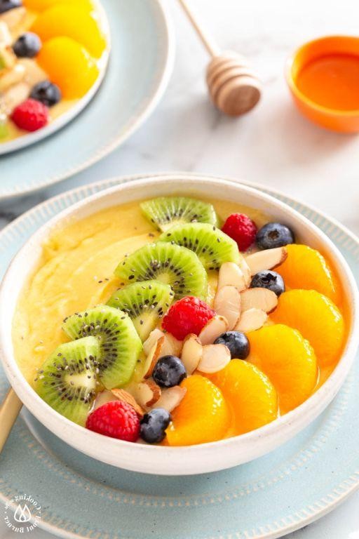 Frozen Pineapple and Mango Smoothie Bowl