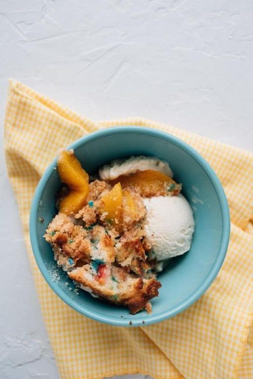 Funfetti Cake Mix Cobbler