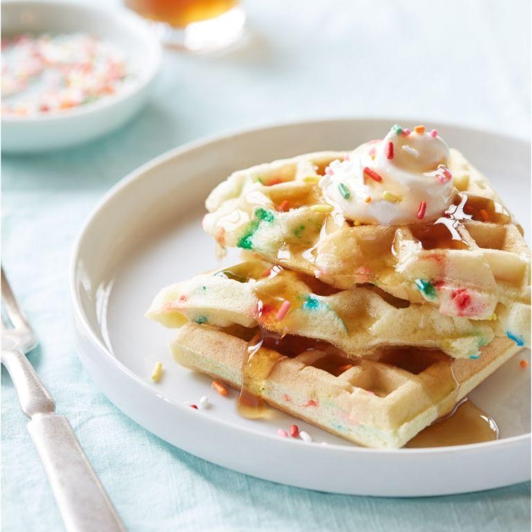 Funfetti Cake Mix Waffles