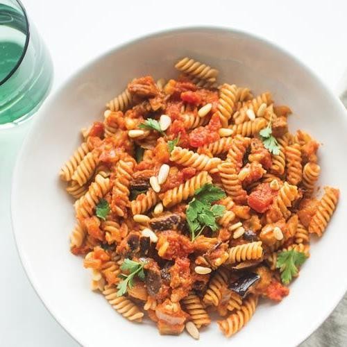 Fusilli with Eggplant and Tomato Sauce