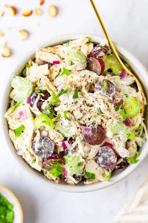Greek Yogurt Chicken Salad with Whole Grain Crackers