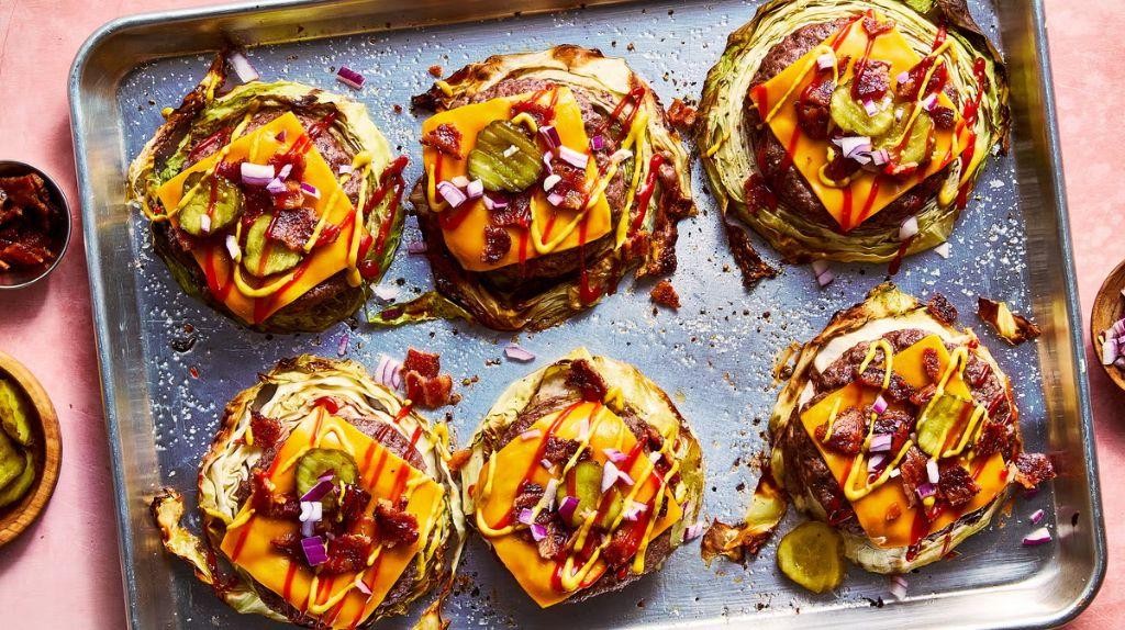 Grilled Hamburger and Cabbage Kebabs