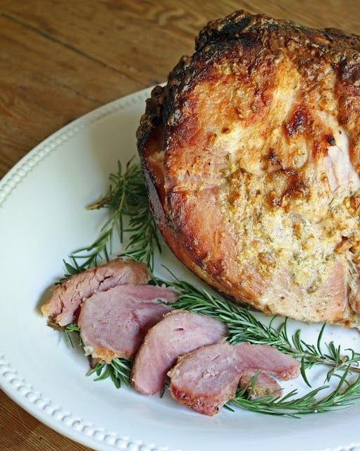 Honey Mustard Baked Ham with Rosemary