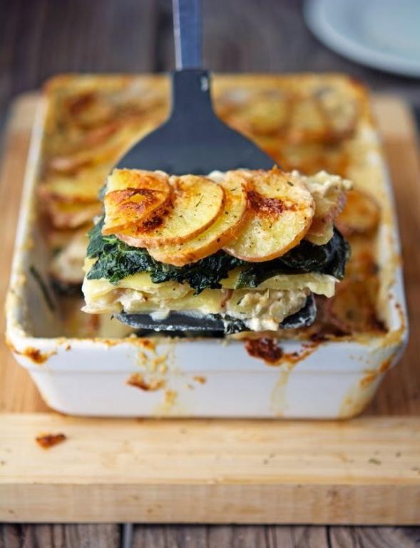 Idaho Potato and Kale Gratin
