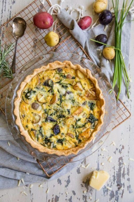 Idaho Potato and Spinach Quiche