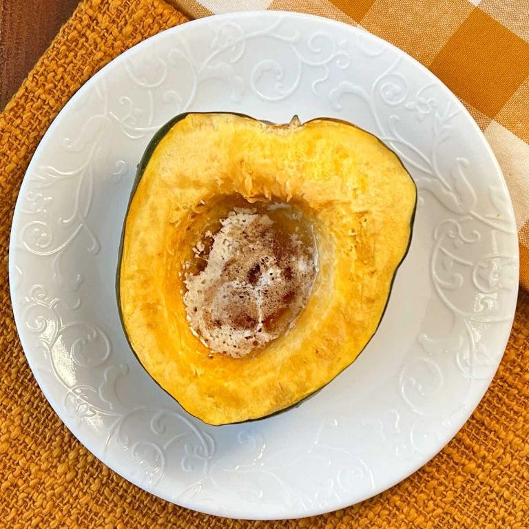 Microwave Acorn Squash with Butter and Brown Sugar
