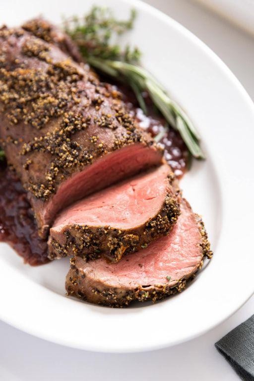 Peppercorn Crusted Grilled Beef Tenderloin