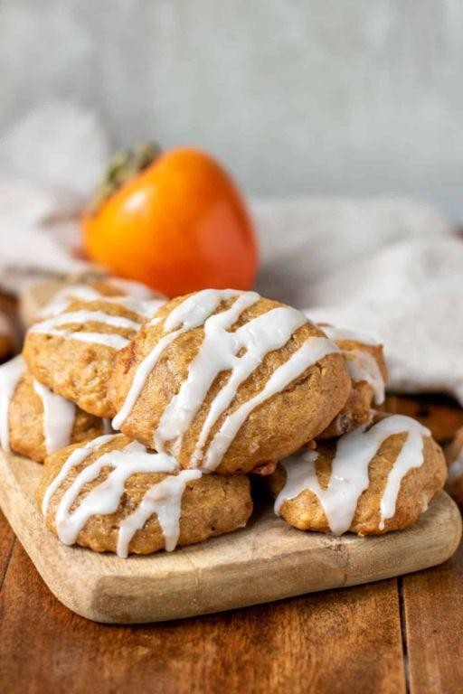 Persimmon Sugar Cookies with Vanilla Icing
