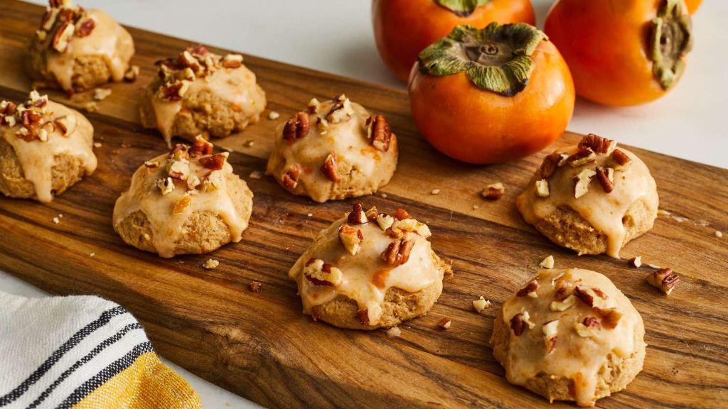 Persimmon and Pecan Cookies