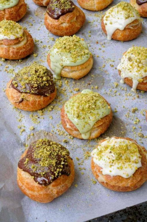 Pistachio Cream Filled Choux