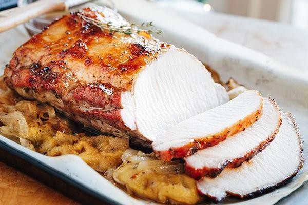 Pork Rib Roast with Apple Cider Glaze