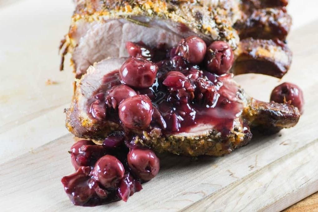 Pork Rib Roast with Cherry Sauce